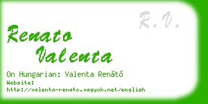 renato valenta business card