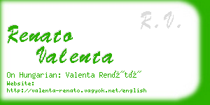 renato valenta business card